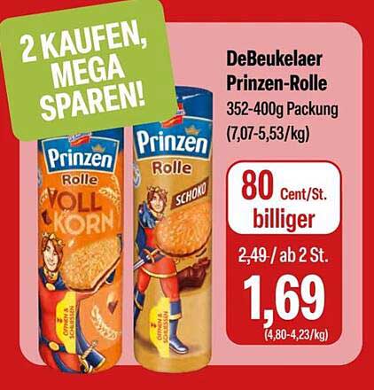 DeBeukelaer Prinzen-Rolle 352-400g Packung