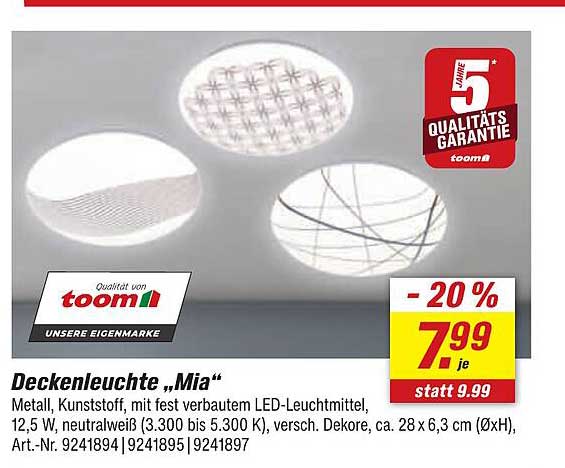 Deckenleuchte „Mia“