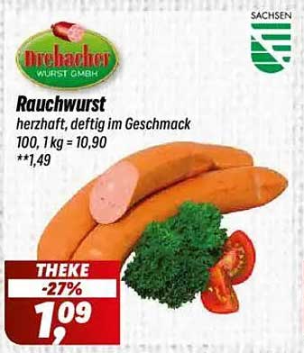 Drehbacher Rauchwurst - herzhaft und deftig im Geschmack