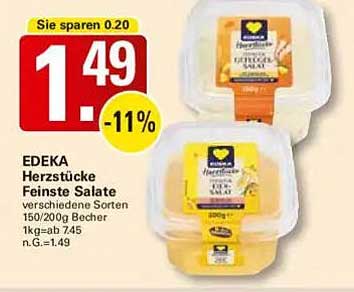 EDEKA Herzstücke Feine Salate 150/200g Becher
