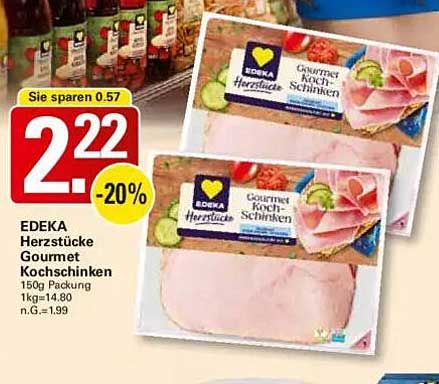 EDEKA Herzstücke Gourmet Kochschinken 150g
