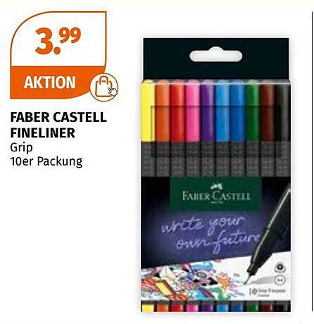 Faber Castell Fineliner Grip 10er Packung - Aktion