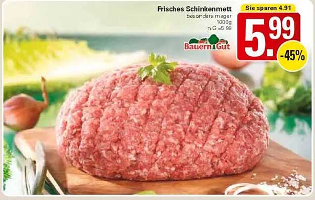 Frisches Schinkenmett besonders mager 1000g