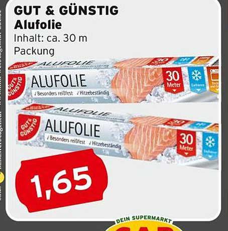 GUT & GÜNSTIG Alufolie - ca. 30 m Packung