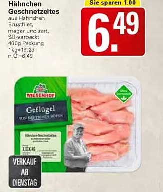 Hähnchen Geschnetzeltes aus Hähnchen Brustfilet