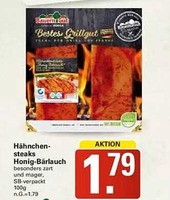 Hähnchensteaks Honig-Bärlauch