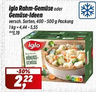 iglo Rahm-Gemüse oder Gemüse-Ideen 400-500 g Packung