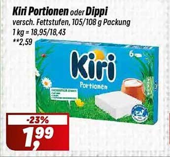 Kiri Portionen oder Dippi - 6er Packung im Angebot