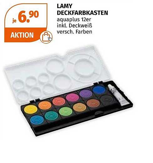 LAMY DECKFARBKASTEN aquaplus 12er inkl. Deckweiß