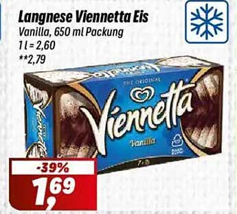 Langnese Viennetta Eis Vanilla, 650 ml