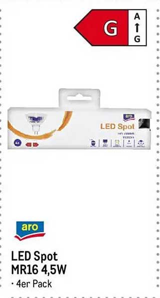 LED Spot MR16 4,5W - 4er Pack
