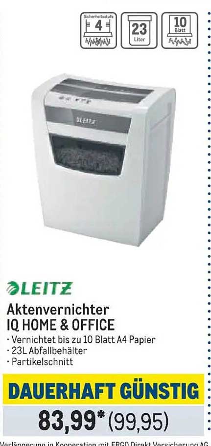 Leitz Aktenvernichter IQ HOME & OFFICE