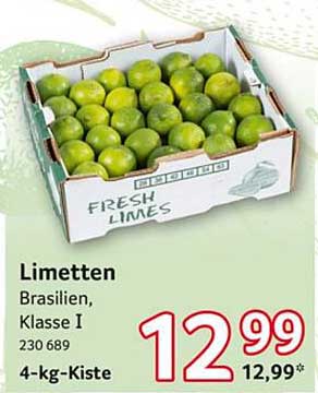 Limetten aus Brasilien, Klasse I - 4-kg-Kiste