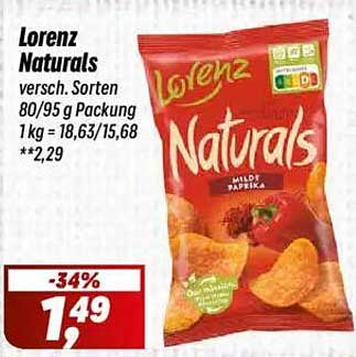 Lorenz Naturals Chips - Mild Paprika