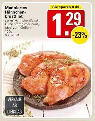 Mariniertes Hähnchenbrustfilet