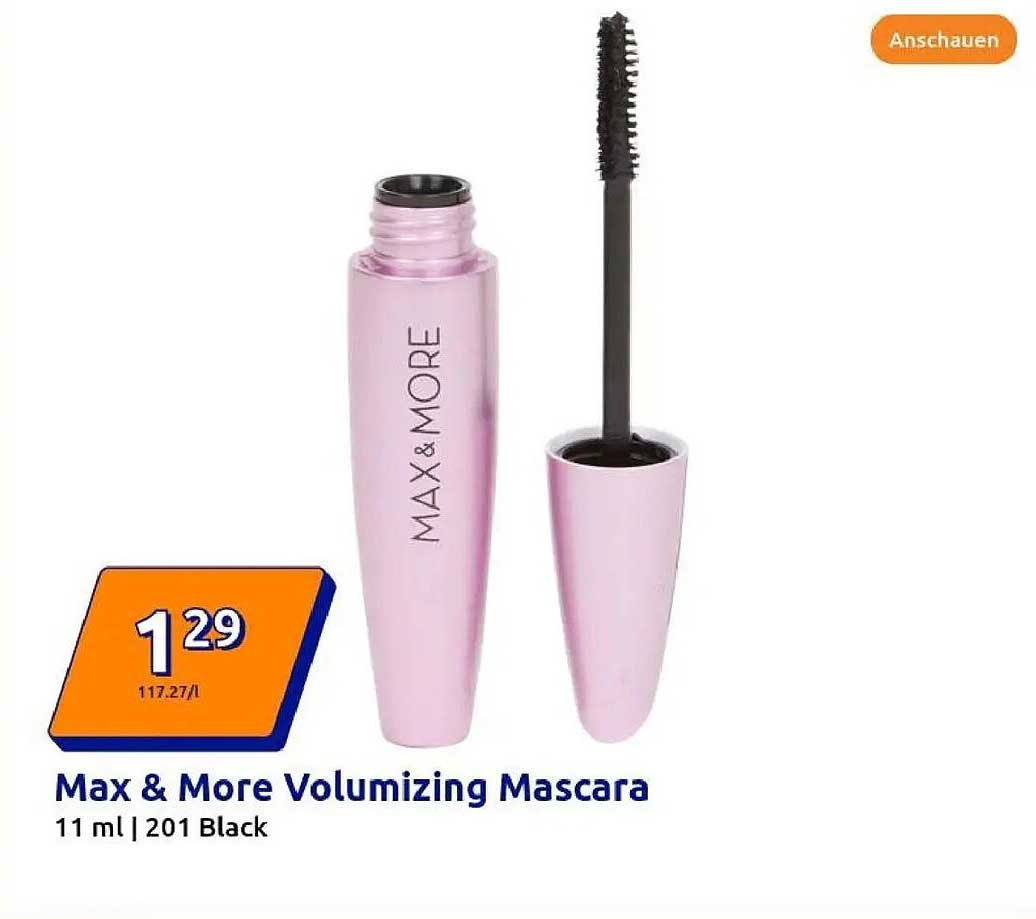 Max & More Volumizing Mascara 11 ml | 201 Black