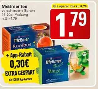 Meßmer Tee verschiedene Sorten 16-20er Packung n.G. 1,79