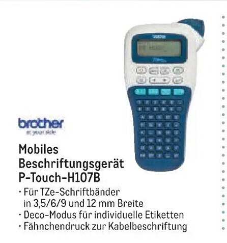 Mobiles Beschriftungsgerät P-Touch H107B