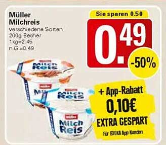 Müller Milchreis verschiedene Sorten 200g Becher