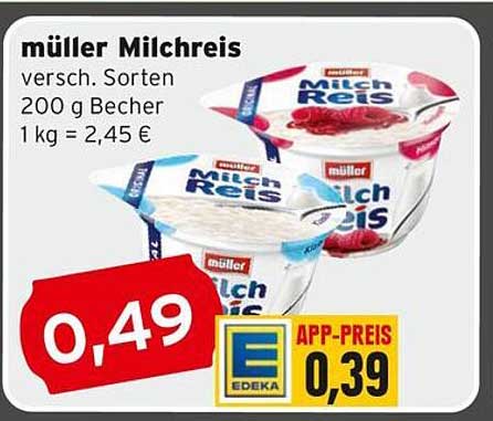 müller Milchreis verschiedenen Sorten 200 g Becher