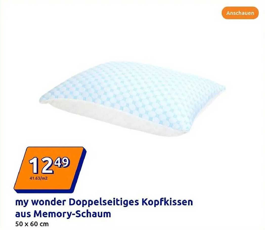 my wonder Doppelseitiges Kopfkissen aus Memory-Schaum