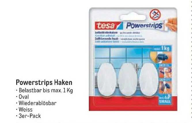 Powerstrips Haken 3er-Pack