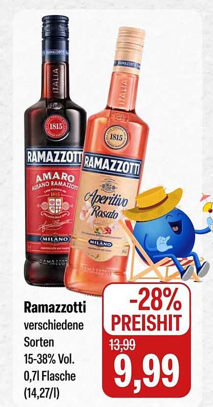 Ramazzotti verschiedene Sorten 0,7l Flasche