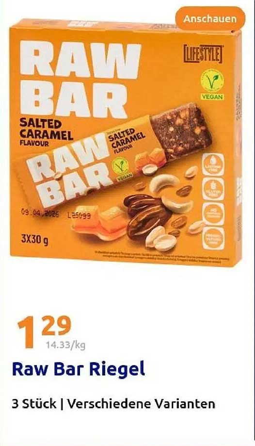 Raw Bar Riegel - Salted Caramel Flavour
