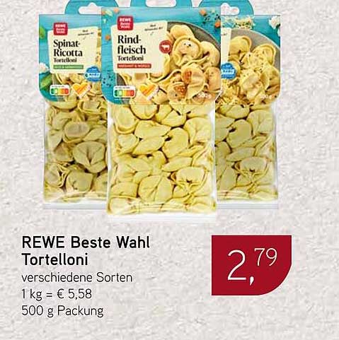 REWE Beste Wahl Tortelloni verschiedene Sorten