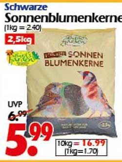 Schwarze Sonnenblumenkerne (2,5 kg)