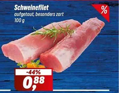 Schweinefilet aufgetaut, besonders zart - 100 g