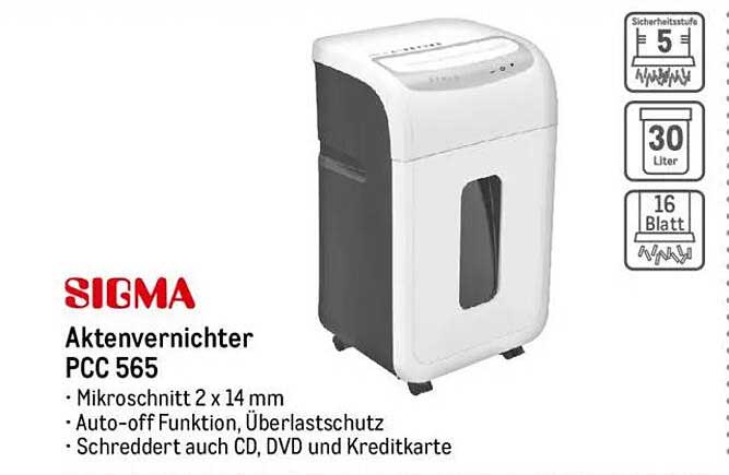 SIGMA Aktenvernichter PCC 565