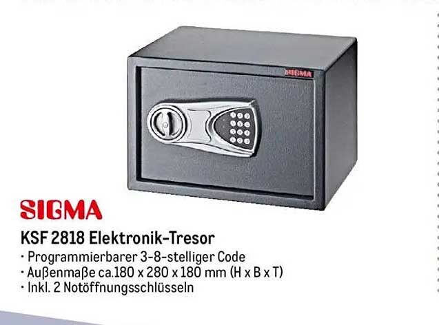 SIGMA KSF 2818 Elektronik-Tresor