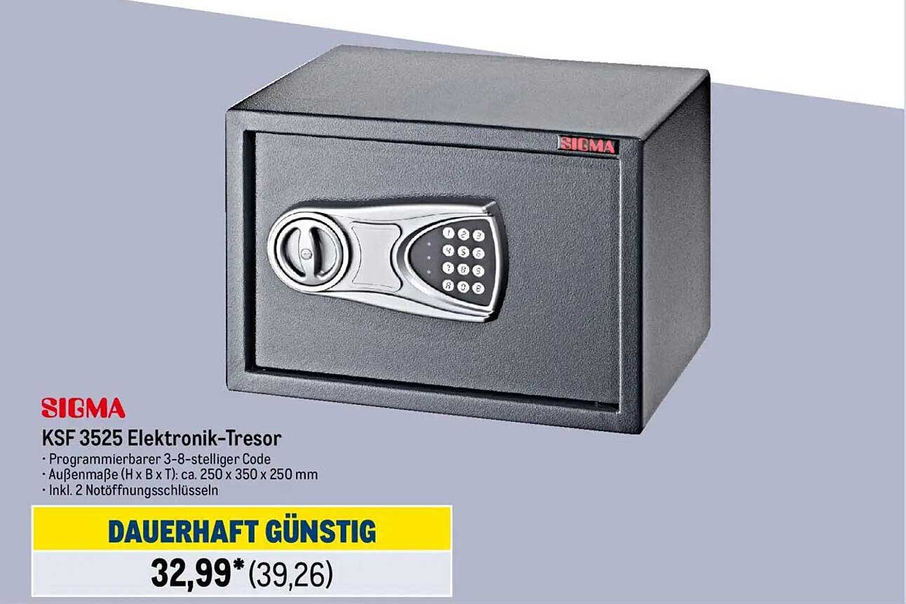 SIGMA KSF 3525 Elektronik-Tresor