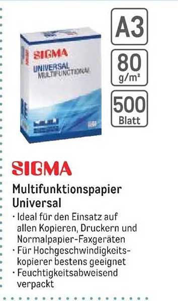 SIGMA Multifunktionspapier Universal A3