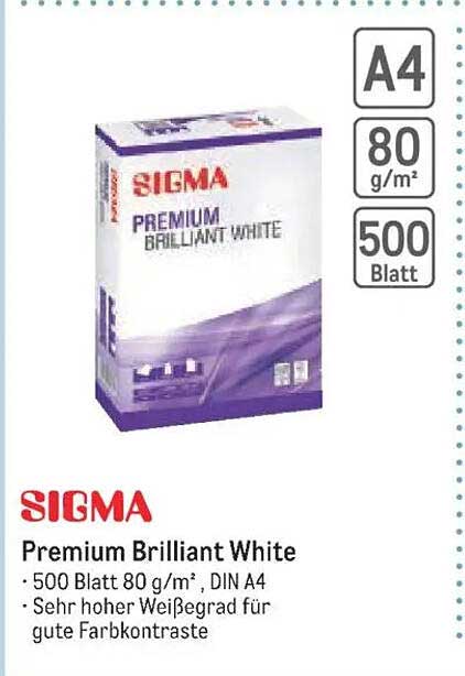 SIGMA Premium Brilliant White A4 - 500 Blatt
