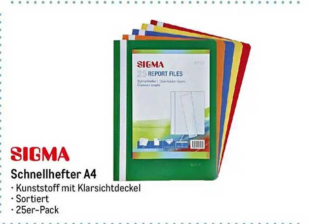 SIGMA Schnellhefter A4 – 25er-Pack