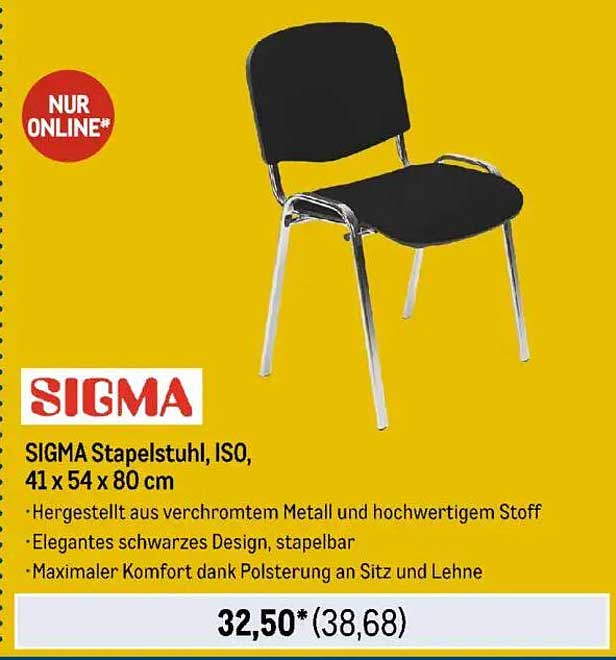 SIGMA Stapelstuhl, ISO - Eleganz trifft Funktionalität