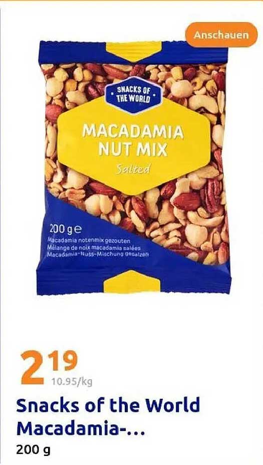 Snacks of the World Macadamia Nut Mix 200 g