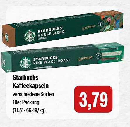 Starbucks Kaffeekapseln – verschiedene Sorten 10er Packung