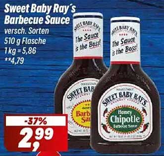 Sweet Baby Ray's Barbecue Sauce - Verschiedene Sorten 510 g Flasche