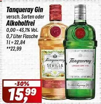 Tanqueray Gin - verschiedene Sorten oder alkoholfrei