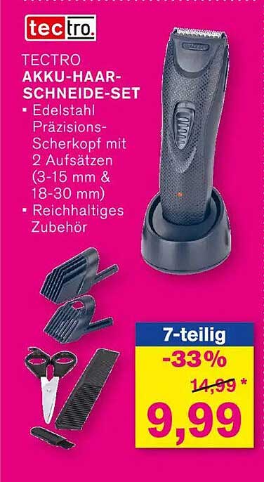 TECTRO Akku-Haar-Schneide-Set
