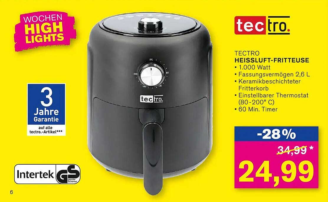 TECTRO HEISSLUFT-FRITTEUSE