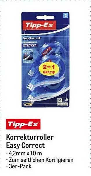 Tipp-Ex Korrekturroller Easy Correct 3er-Pack