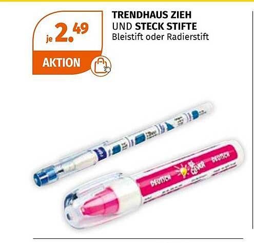 TRENDHAUS ZIEH UND STECK STIFTE - Bleistift oder Radierstift