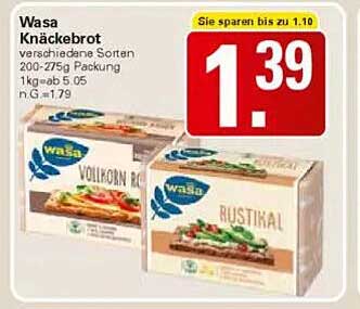 Wasa Knäckebrot verschiedene Sorten 200-275g Packung