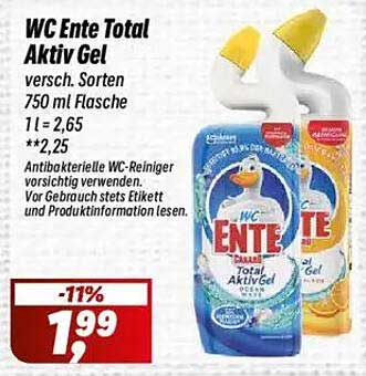 WC Ente Total Aktiv Gel 750 ml - Verschiedene Sorten