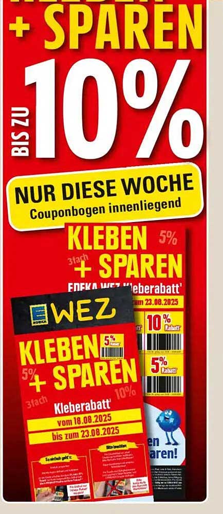WEZ Kleberabatt vom 18.08.2025 bis 23.08.2025 - Bis zu 10% sparen!