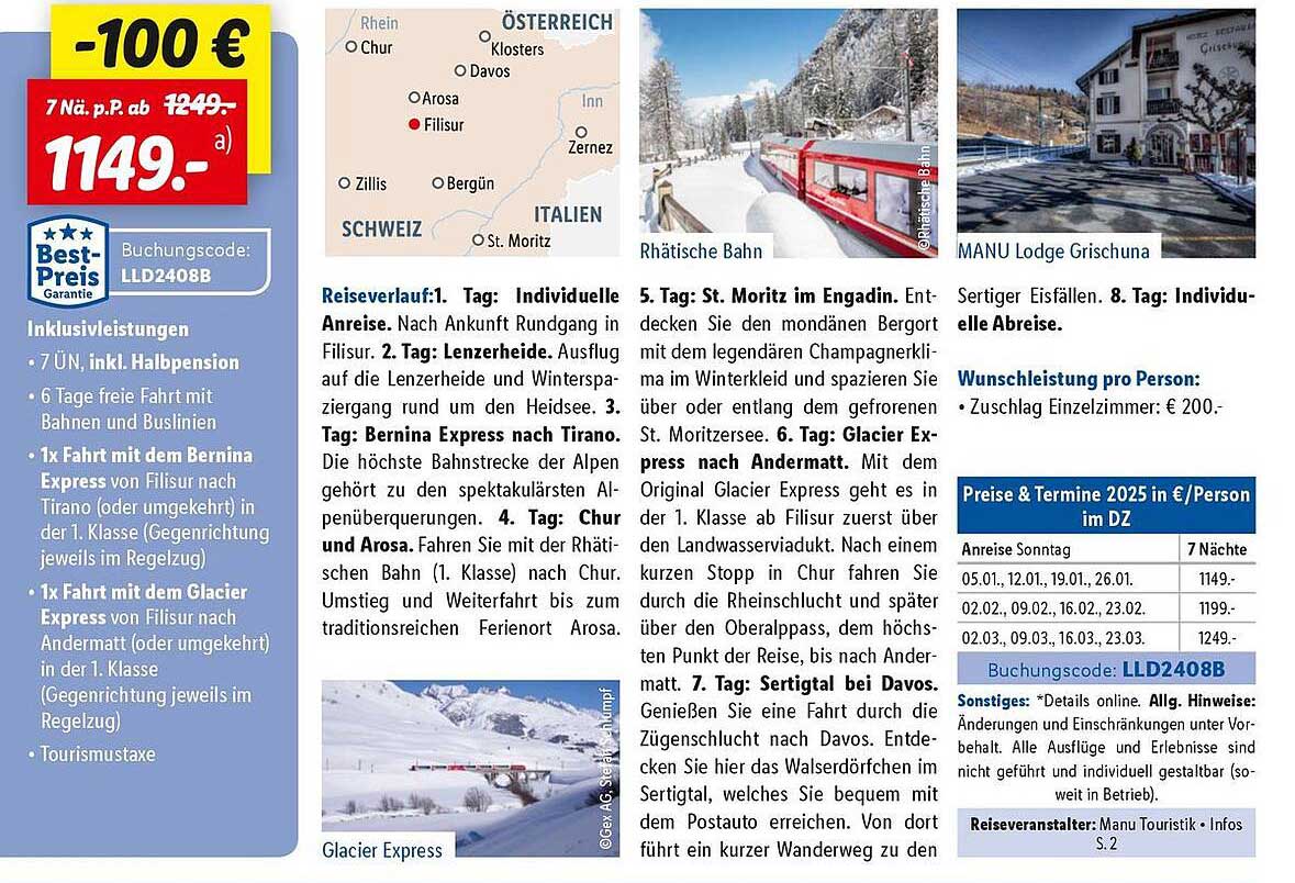 Reiseverlauf: 1. Tag: Individuelle Anreise.